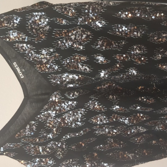 Express women's sequin top - Picture 3 of 5